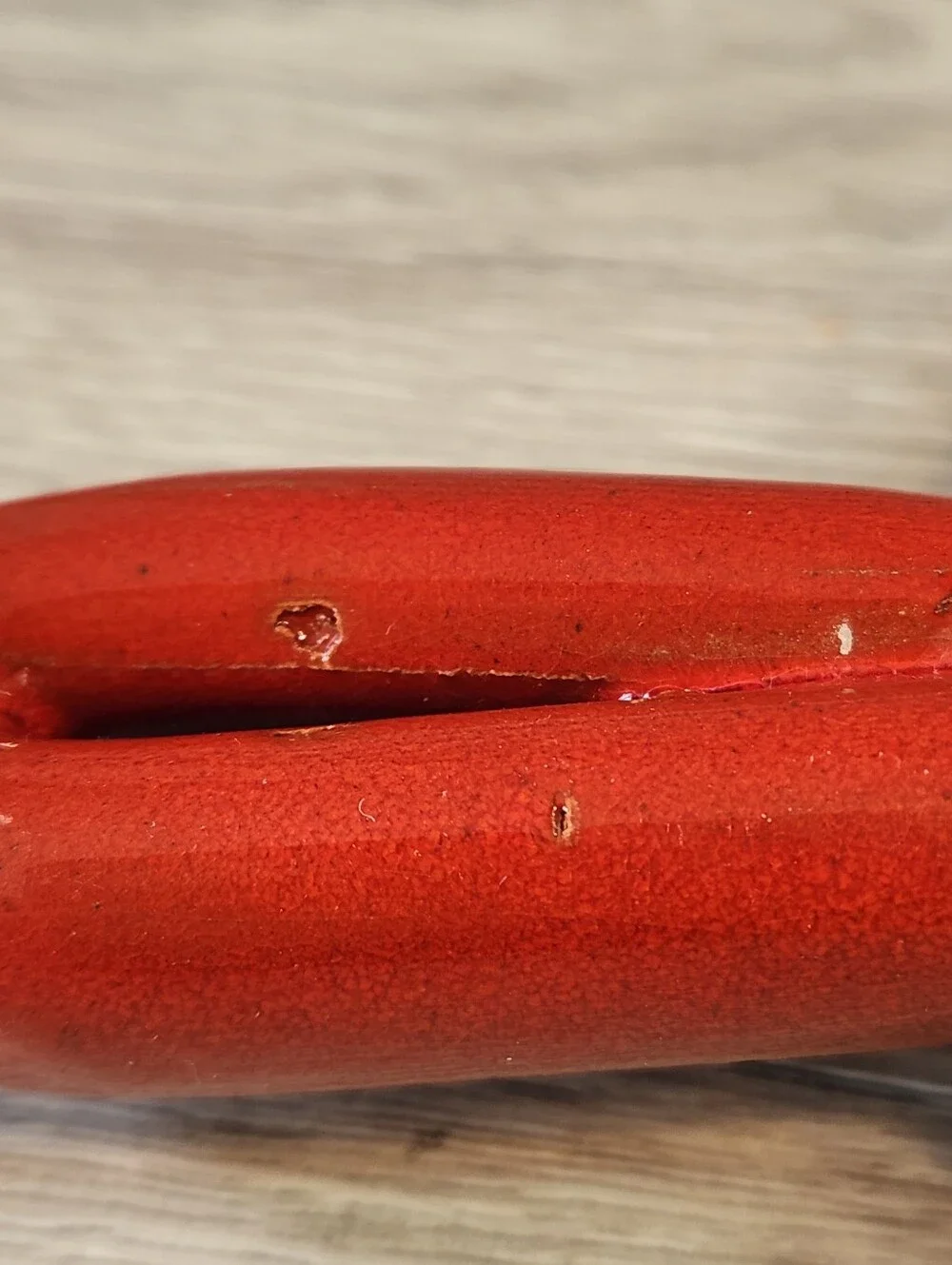 Red Glazed Terracotta Soup Chili Handled Bowl Made in Italy by De Silva